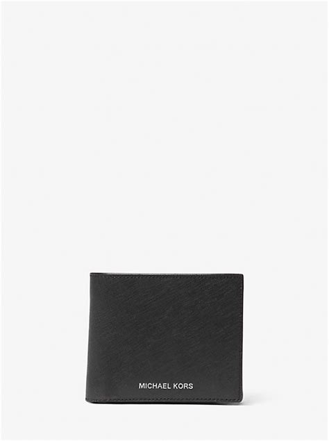 michael kors harrison leather wallet|Michael Kors oversized wallet.